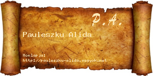 Pauleszku Alida névjegykártya